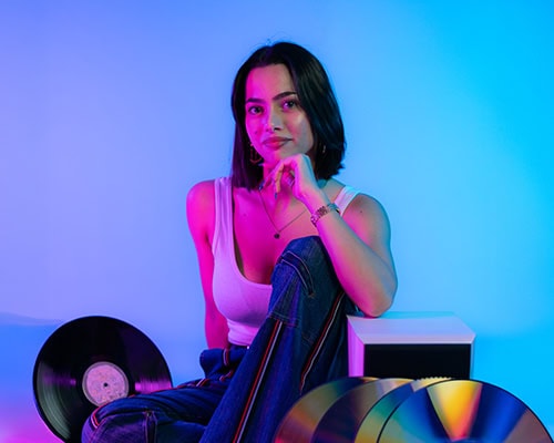 Portrait studio professionnel avec Lucile